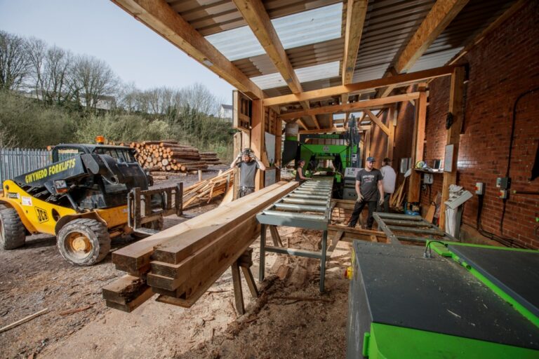 The Arfon Timber at work in their yard in Caernarfon