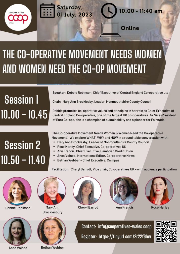 'The Co-operative Movement Needs Women & Women Need the Co-operative Movement'. 